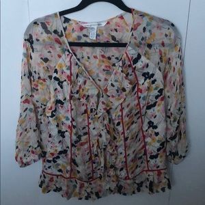 DVF silk colorful blouse